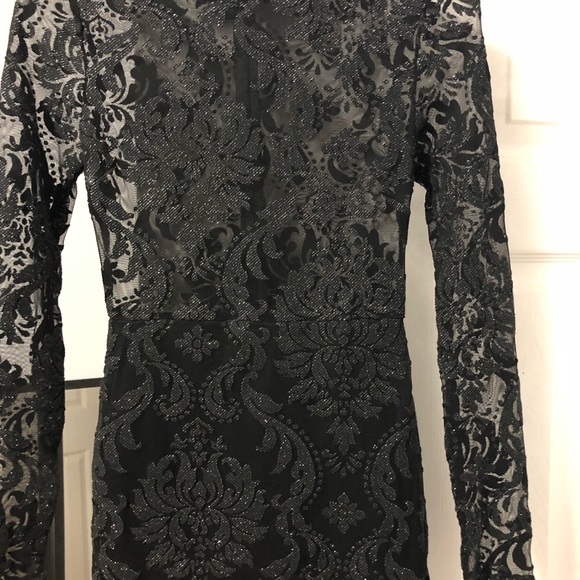 BNWT black glittery print mini dress - Size S - Picture 3 of 4